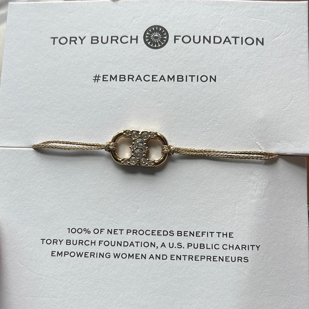 Tory Burch gold embrace ambition bracelet